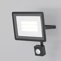 Прожектор LED с датчиком движения Flood FL001-L30B4KSR Maytoni уличный IP чёрный 1 лампа, плафон прозрачный в стиле хай-тек современный LED